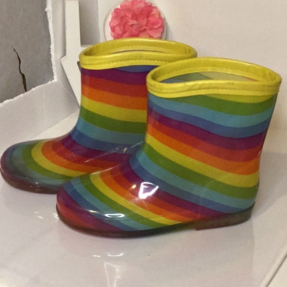 Other - Rainbow rain boots. Size 10 toddler. Measures 6.5 inches.   A D O R A B L E.